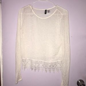 Girls white sweater